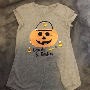 Justice Halloween flip sequence T-shirt